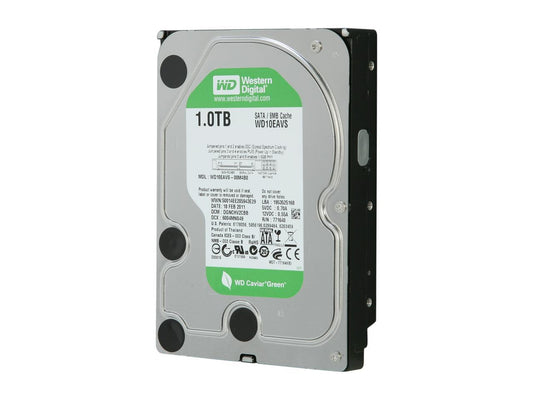 WD WD Green WD10EAVS 1TB 8MB Cache SATA 3.0Gb/s 3.5 Internal Hard Drive Bare Drive