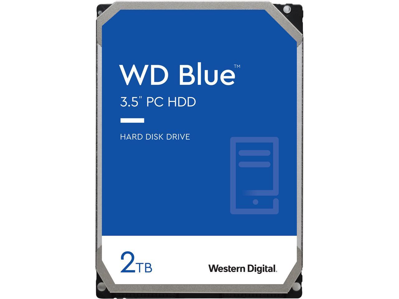 WD Blue 2TB Desktop Hard Disk Drive - 5400 RPM SATA 6Gb/s 64MB Cache 3.5 Inch - WD20EARZ