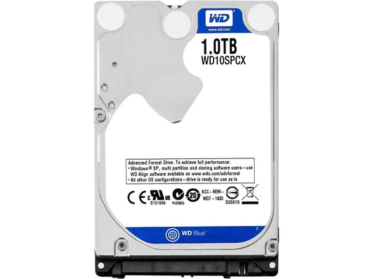 WD Blue WD10SPCX 1TB 5400 RPM 16MB Cache SATA 6.0Gb/s 2.5 Internal Notebook Hard Drive