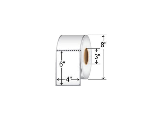 Zebra 10000301 4 x 6 Z-Perform 1000D Labels - 1 Case (4Rolls)