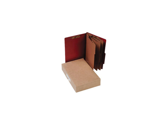 Acco 16038 Pressboard 25-Pt. Classification Folder, Legal, Eight-Section, Earth Red, 10/Box