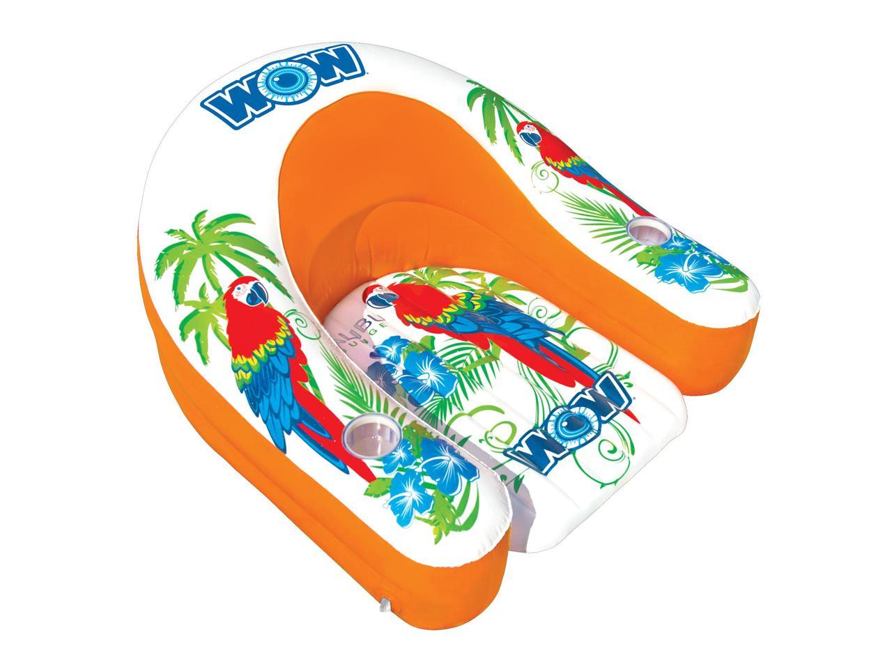 WOW Watersports 14-2070 Malibu Inflatable Floating Swimming Pool Lounge Chair