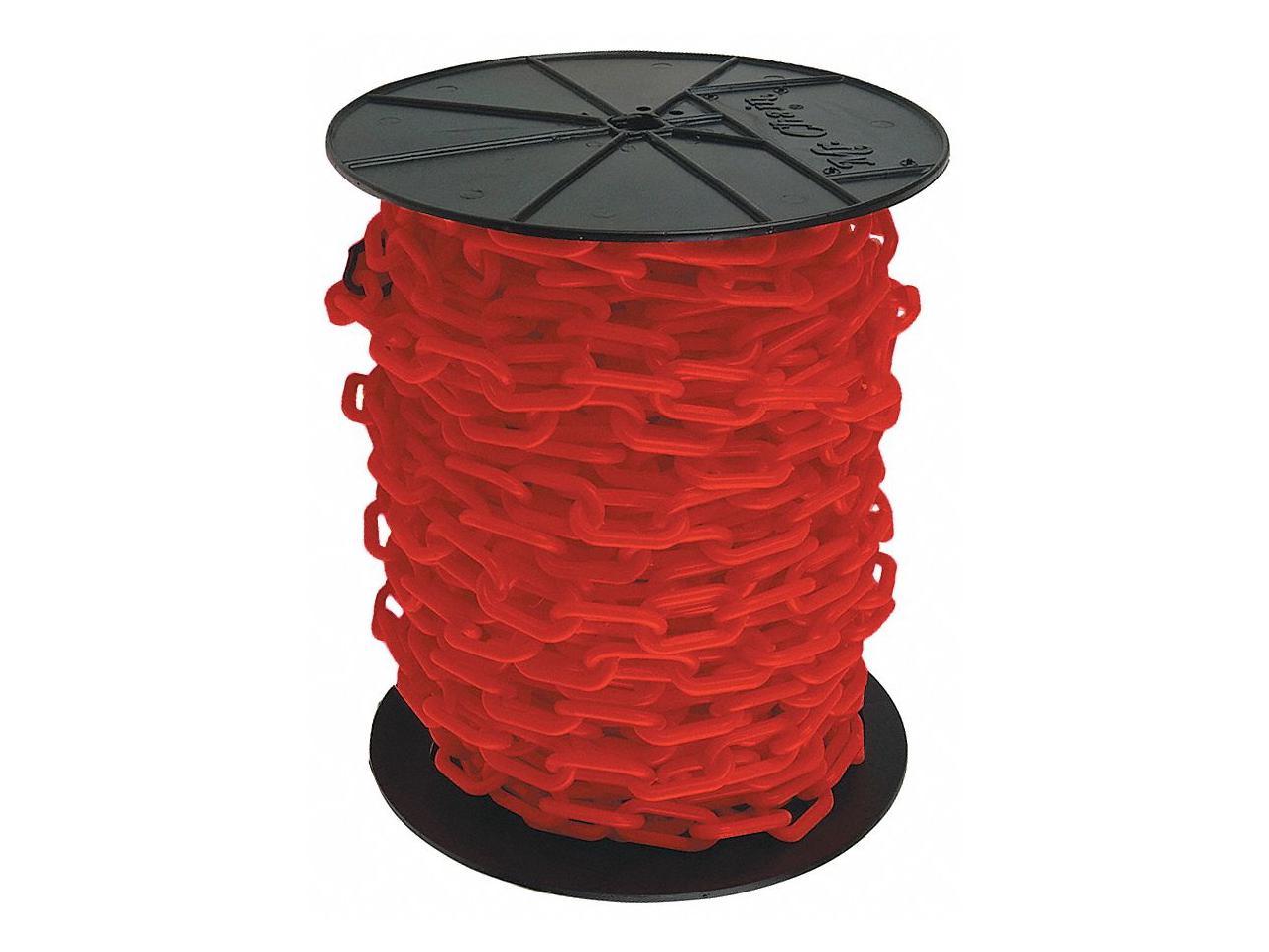 ZORO SELECT 50105 2 (#8, 51 mm.) x 125 ft. Red Plastic Chain