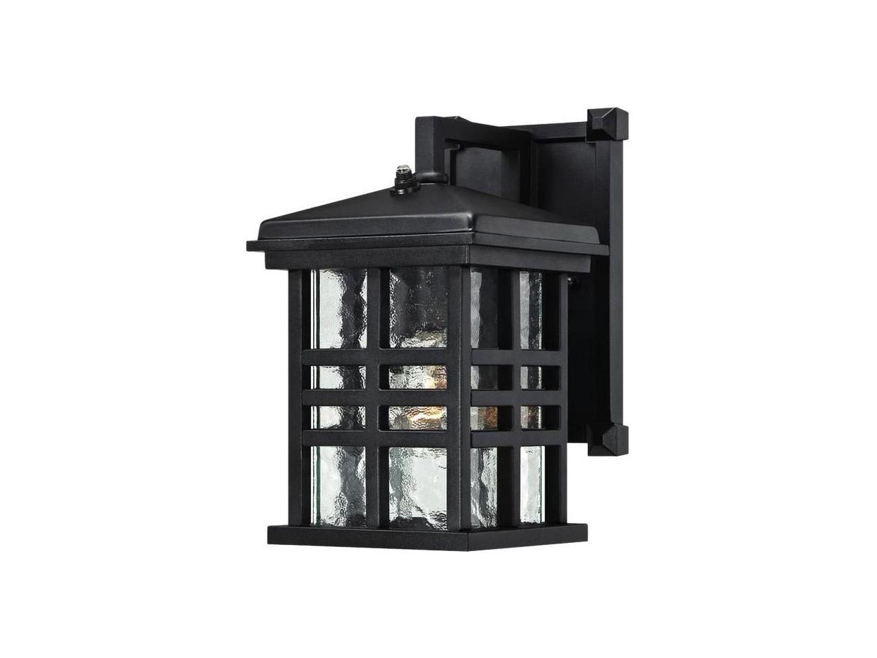 Westinghouse 6204500 Caliste One Light Outdoor Wall Lantern with Dusk to Dawn Sensor, Textured Black