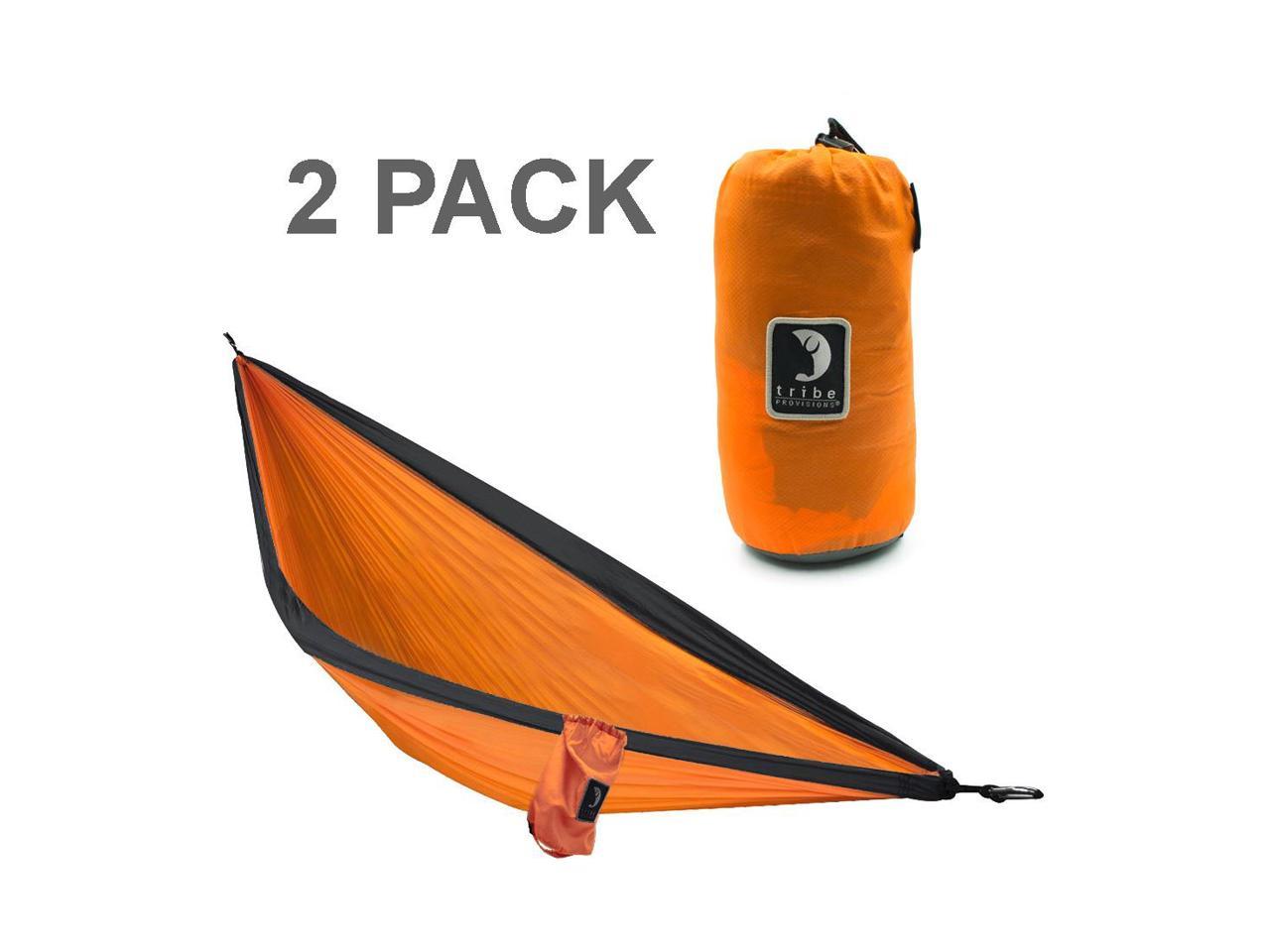 2-Pack Tribe Provisions Double Person Adventure Hammock Rip-Stop Nylon - Orange