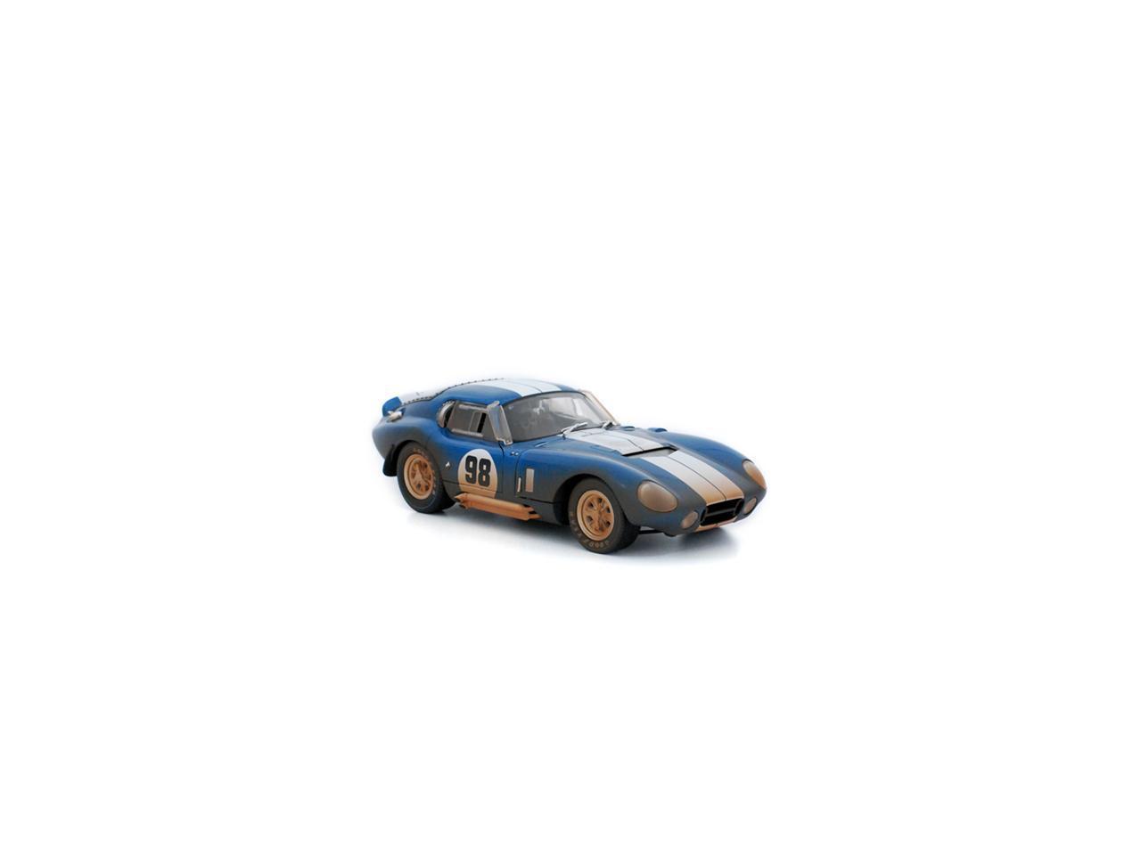 1965 Shelby Cobra Daytona Coupe After the Race 1:18 Scale - Blue & White Stripes