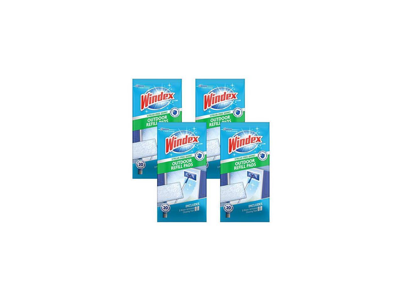 Windex All-In-One Window Cleaner Pads Refill, 2ct (Pack of 4)