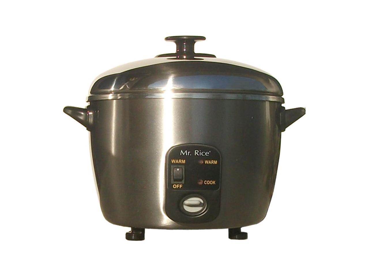 3 Cups Stainless Steel Rice Cooker And Steamer By Sunpentown