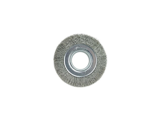 WEILER 6450 6 Medium Face Crimped , .0118 Stainless Steel Fill, 2 Arbor Hole