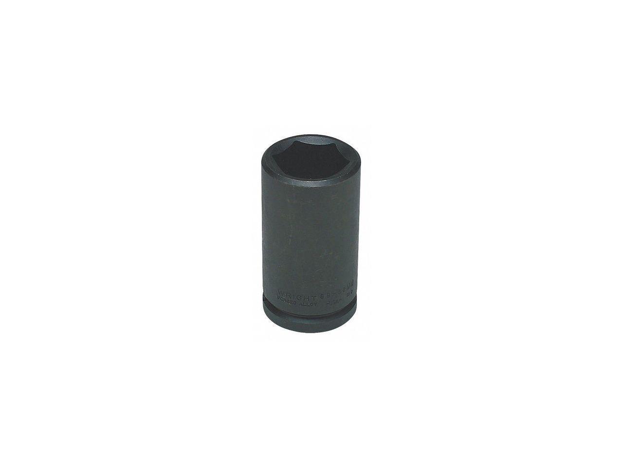 WRIGHT TOOL 69-50MM 3/4 in Drive Impact Socket 50 mm Size, 6 Deep Socket, black