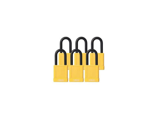 ABUS 74/40 KAX6 YELLOW Lockout Padlock,KA,Yellow,1-3/4H,PK6