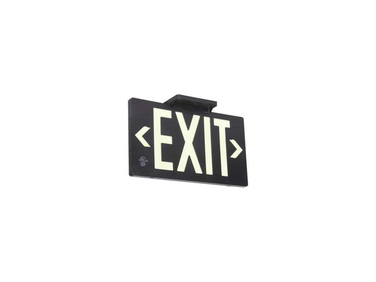 ZORO SELECT GRAN11418 Exit Sign,8 3/4 in x 15 1/2 in,Plastic, GRAN11418