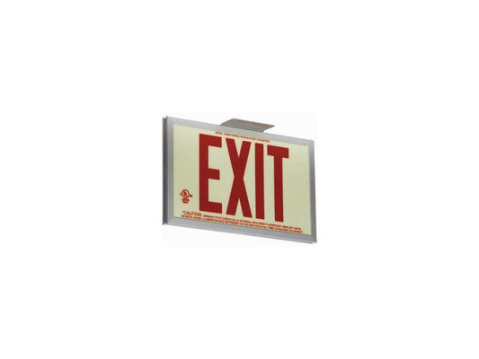 ZORO SELECT GRAN11411 Exit Sign,7 1/2 in x 13 in,Plastic, GRAN11411