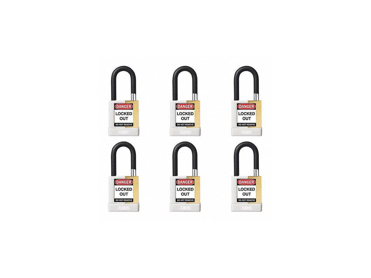 ABUS 20080 Keyed Padlock,3/4W x1-1/2H Shackle,PK6