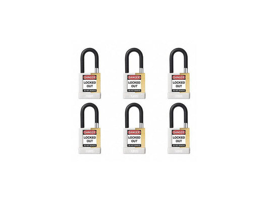 ABUS 20080 Keyed Padlock,3/4W x1-1/2H Shackle,PK6