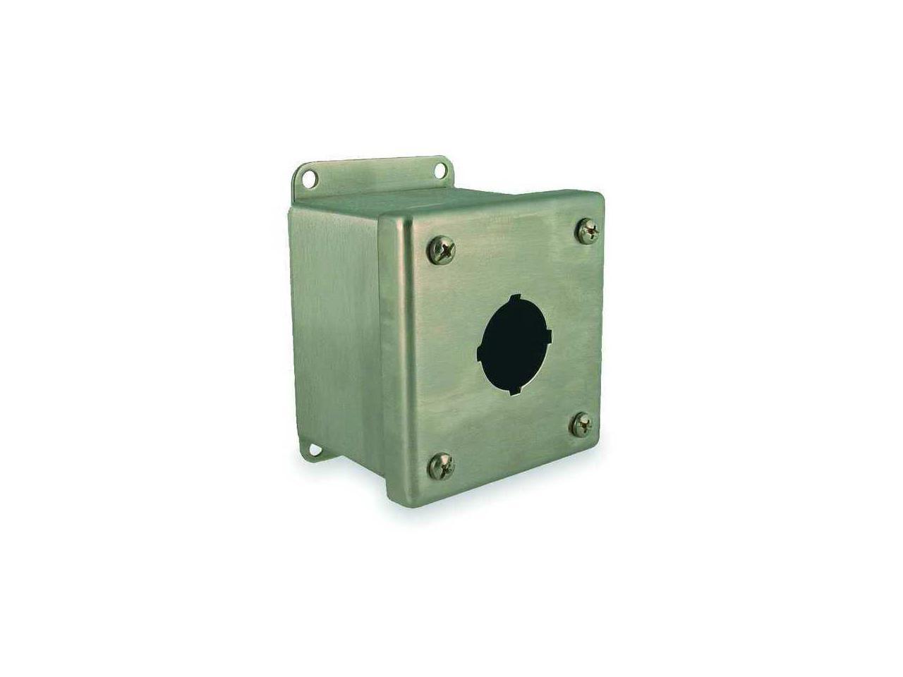 WIEGMANN PB1 Pushbutton Enclosure,30mm,1 Hole,Steel