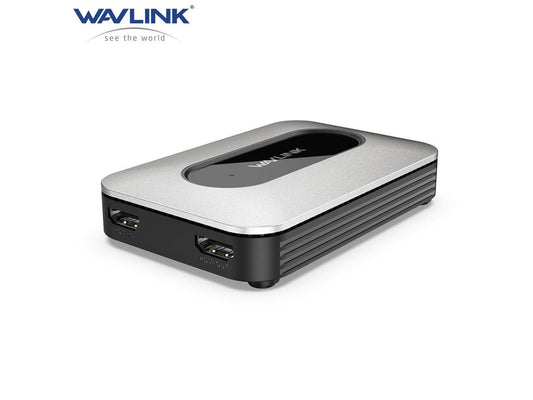 WAVLINK 4K HDMI Video Capture Card, HDMI Video Grabber for Live/Gaming Streaming with Ultra-Low Latency, VRR Support, Plug and Play, Compatible with Windows/Mac/Linux/Android- HG900U