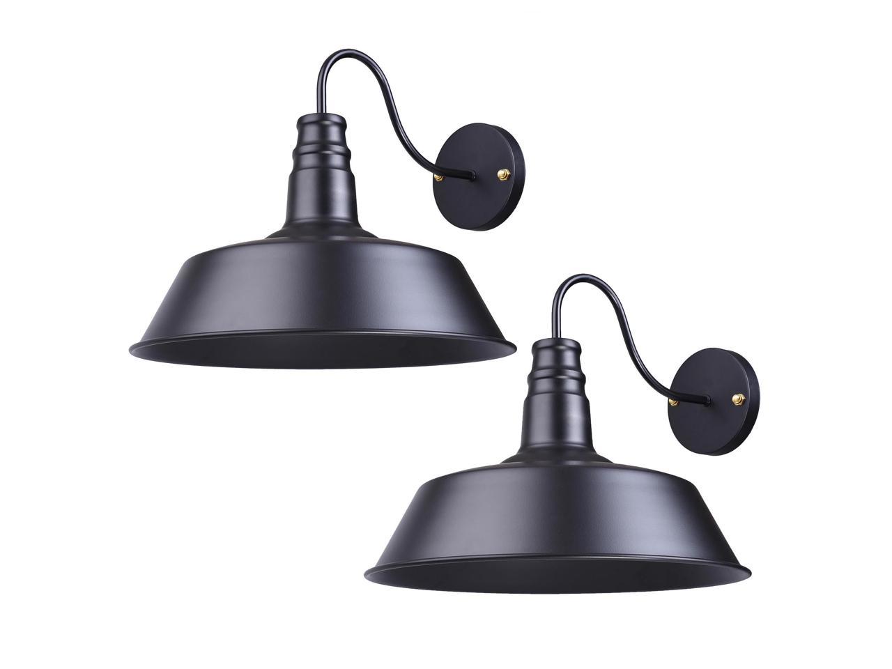 Yescom Retro Vintage Industrial Wall Sconce Gooseneck Barn Light Metal Shade 2 Pack