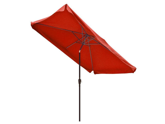 Yescom 10x6.5 Ft Aluminum Outdoor Patio Umbrella with Valance Crank Tilt Garden Yard