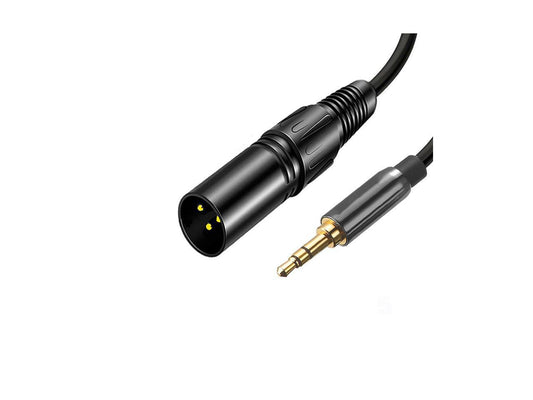 3.5 mm (1/8 Inch) TRS Stereo Male to XLR Male Balanced Interconnect Audio Cable for professional recording studios public speak (1pcs)