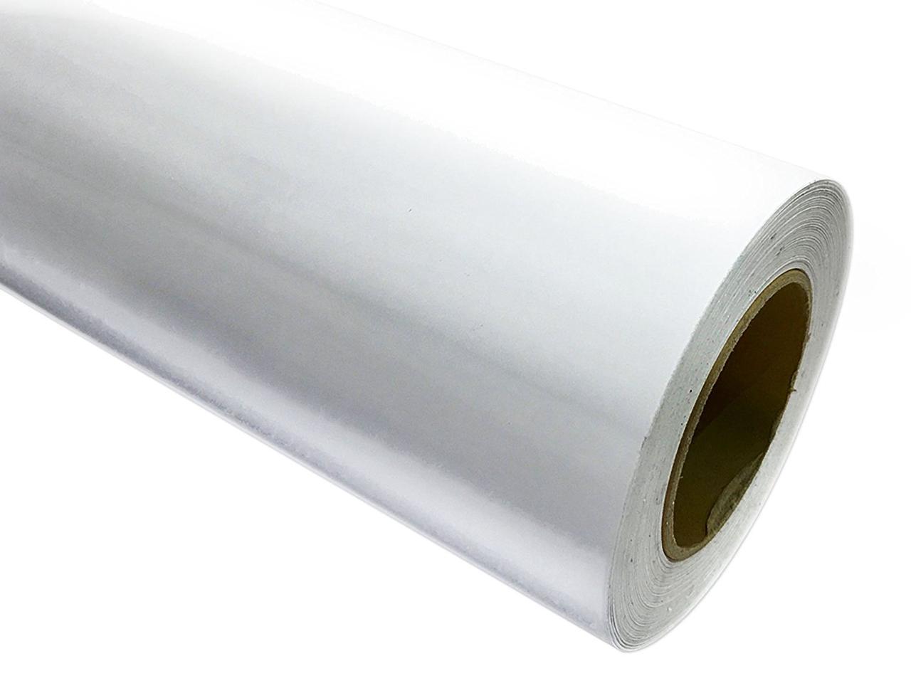 24 x 150 ft Roll of glossy white Repositionable Adhesive-Backed Vinyl for Craft Cutters, Punches and Vinyl Sign Cutters