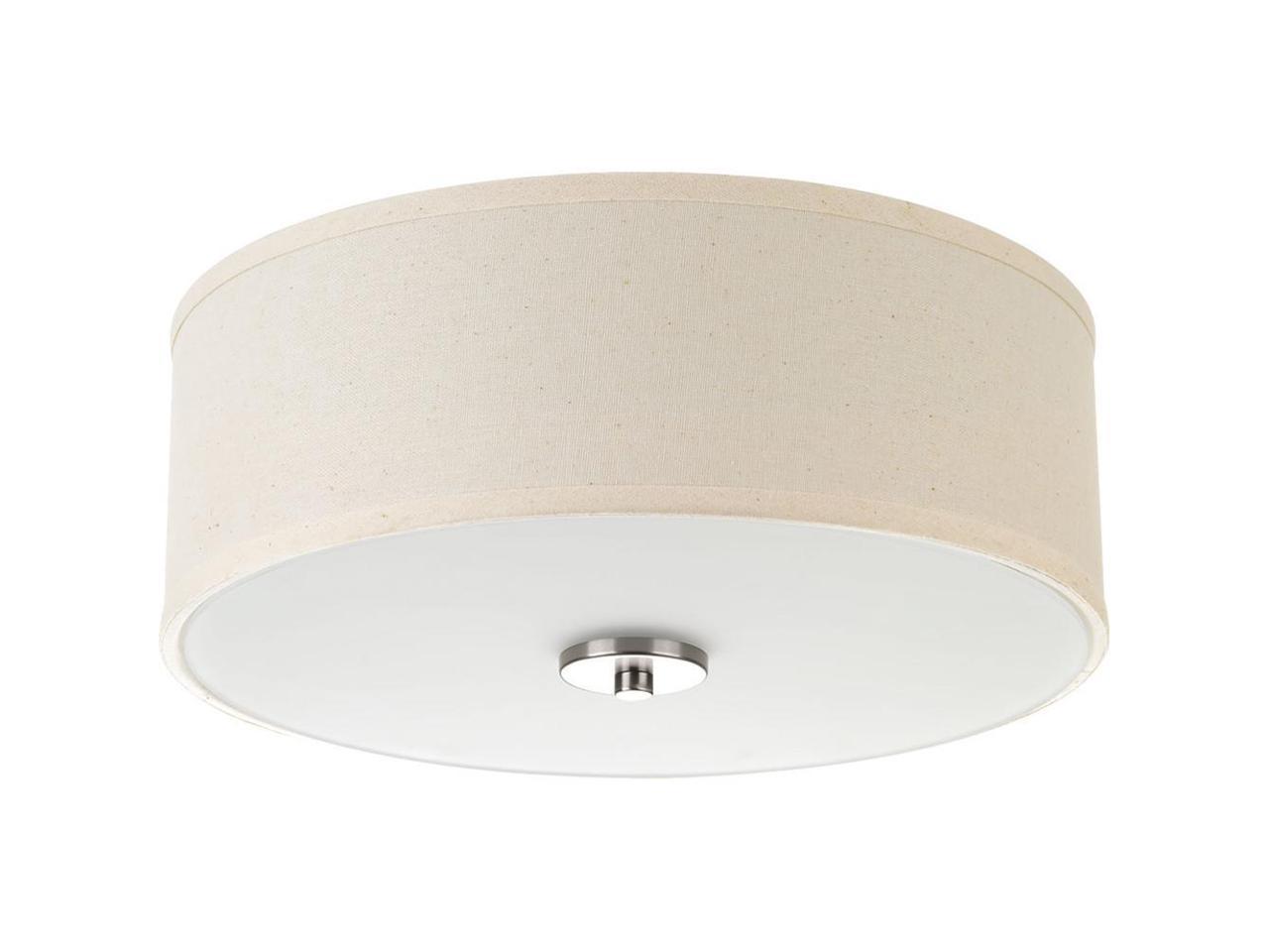 13 in. Inspire Collection 17 -Watt Brushed Nickel Integrated LED Flush Mount