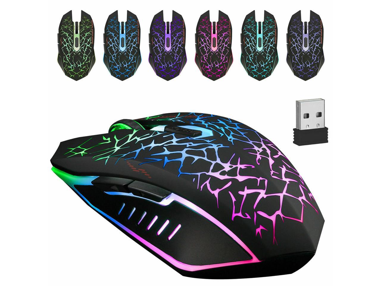 Wireless Optical Rechargeable Gaming Mouse for Dell Toshiba Apple Asus MSI Acer HP PC Laptop Computer