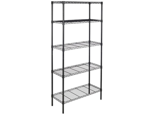 5 Tier Garage Storage Metal Rack Shelving Shelves Unit Standing Space Save