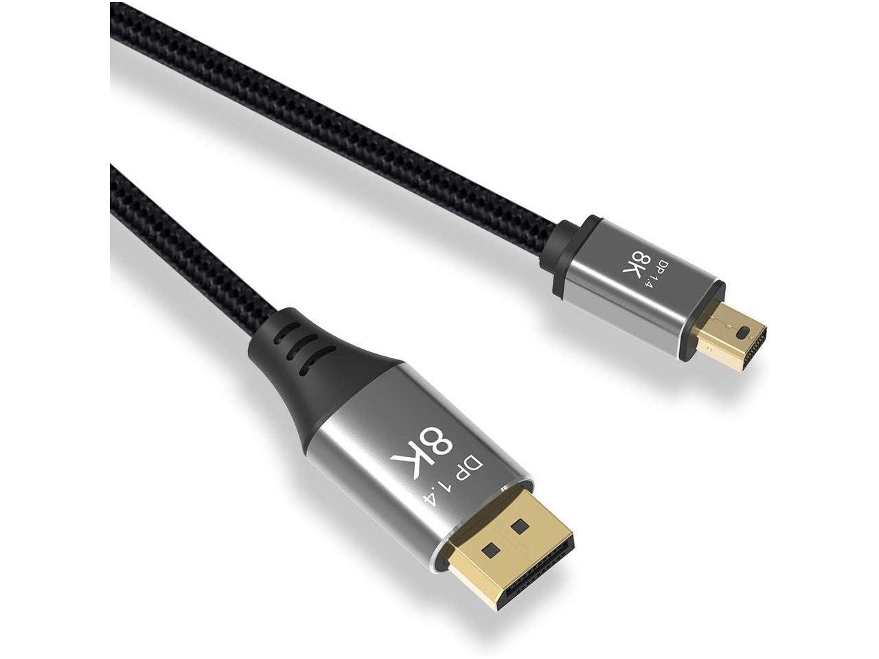 YIWENTEC Mini DP to DisplayPort Cable 8K(7680X4320)@60Hz 4K@144Hz DisplayPort 1.4 Bi-Directional Transmission DisplayPort to Mini DisplayPort 8K Cable (1M)