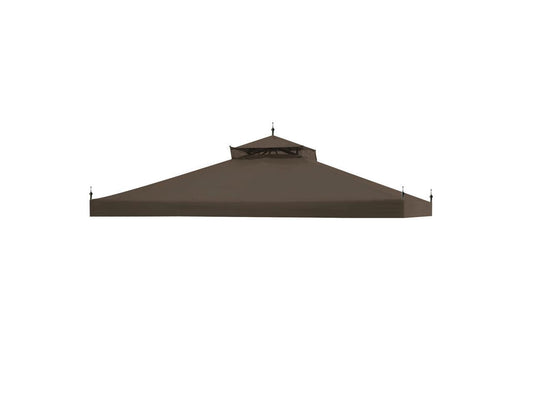 Yescom 11.7'x9.8' Canopy Top Replacement Coffee Liqueur for 2-Tier Sunjoy L-GZ288PST-4D Gazebo Cover