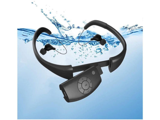 Waterproof MP3 Player for Swimming, IPX8 8GB Swimming Headphones with Shuffle Feature,Enjoy Music for Swimming, Diving and Other Sports(Black)