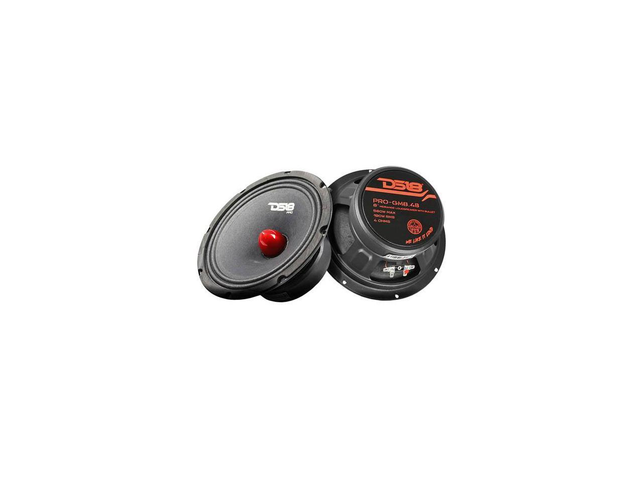 2 Pack DS18 8 Inch Midrange Loudspeaker 580 Watt Max Bullet 4 Ohm PRO-GM8.4B