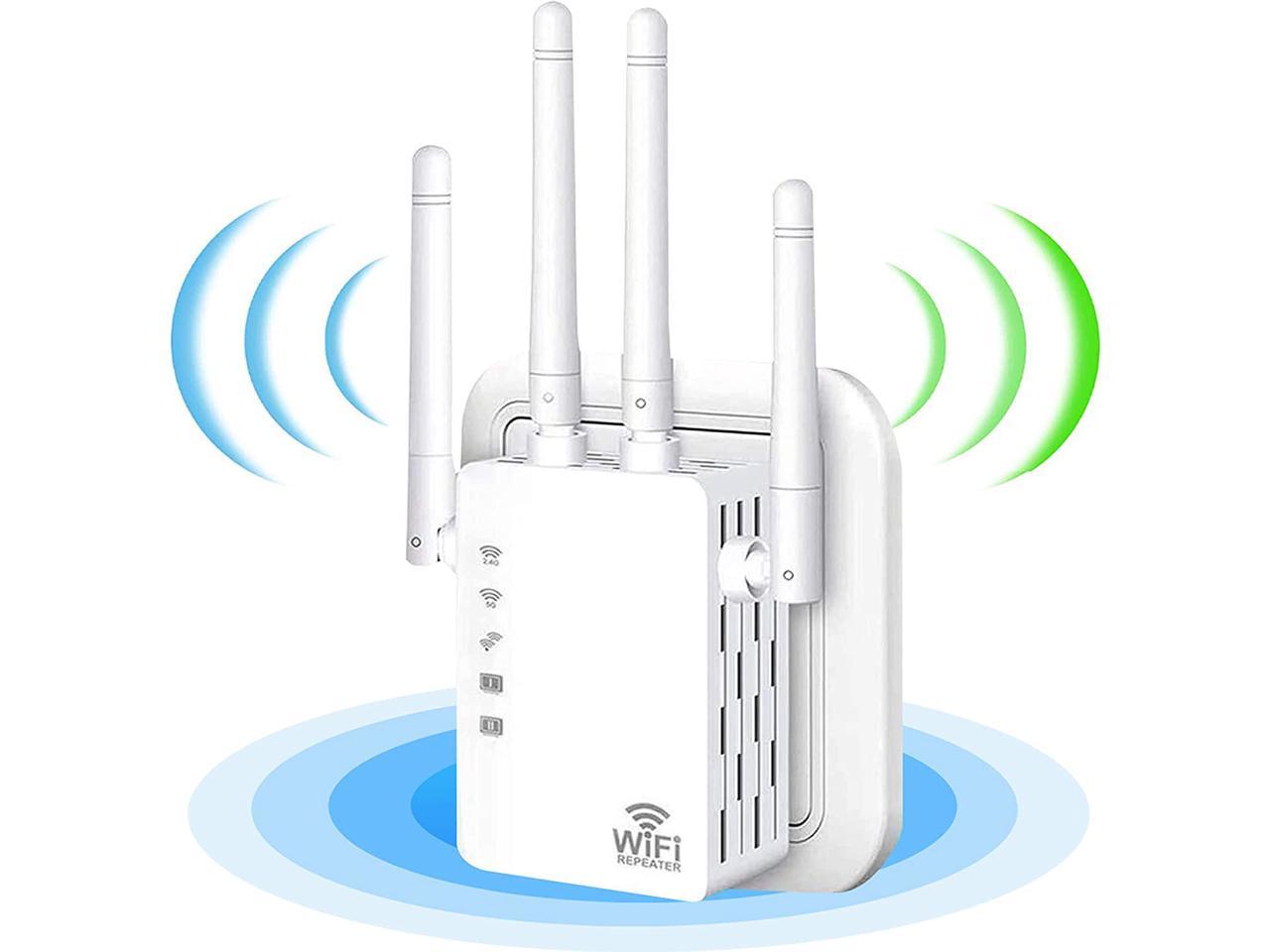 2022 WiFi Extender Signal Booster - for Home Covers Up to 8500 Sq.ft and 45 Devices, WiFi Booster with Ethernet Port, Easy Setup, Internet Range Extender - Compatible w/ Alexa, Fire Stick, Ring