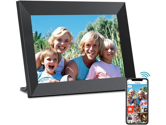 YunQiDeer 8 Inch Digital Photo Frame WiFi with1280*800 IPS LCD Touch Screen,Built-in 16GB Storage,Auto Rotate,Video Clips and Slide Show,Send Photos Instantly from Anywhere with via Frameo APP