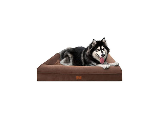 Yiruka Beds for Extra Large Dogs, Orthopedic Washable Dog Bed with [Removable Bolster], Waterproof Dog Bed with Nonskid Bottom, Pet Bed, XL Dog Bed