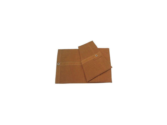 ZORO SELECT 5WTR4 9 ft 6 in x 11 ft 6 in Standard Duty 20 Mil Tarp, Brown,