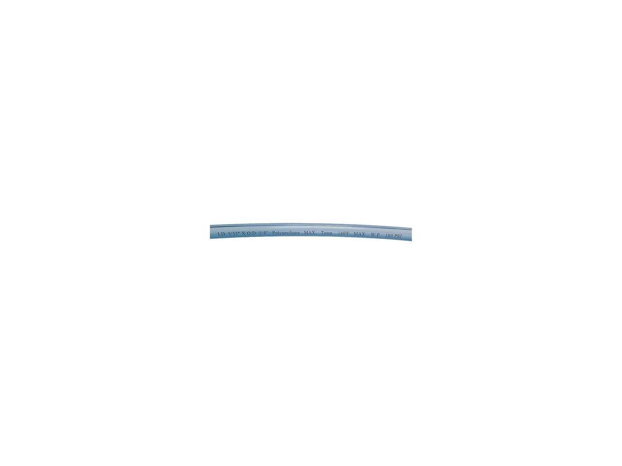 ZORO SELECT 1PBN7 Tubing,5/32In IDx1/4 OD,250 Ft,ClearBlue