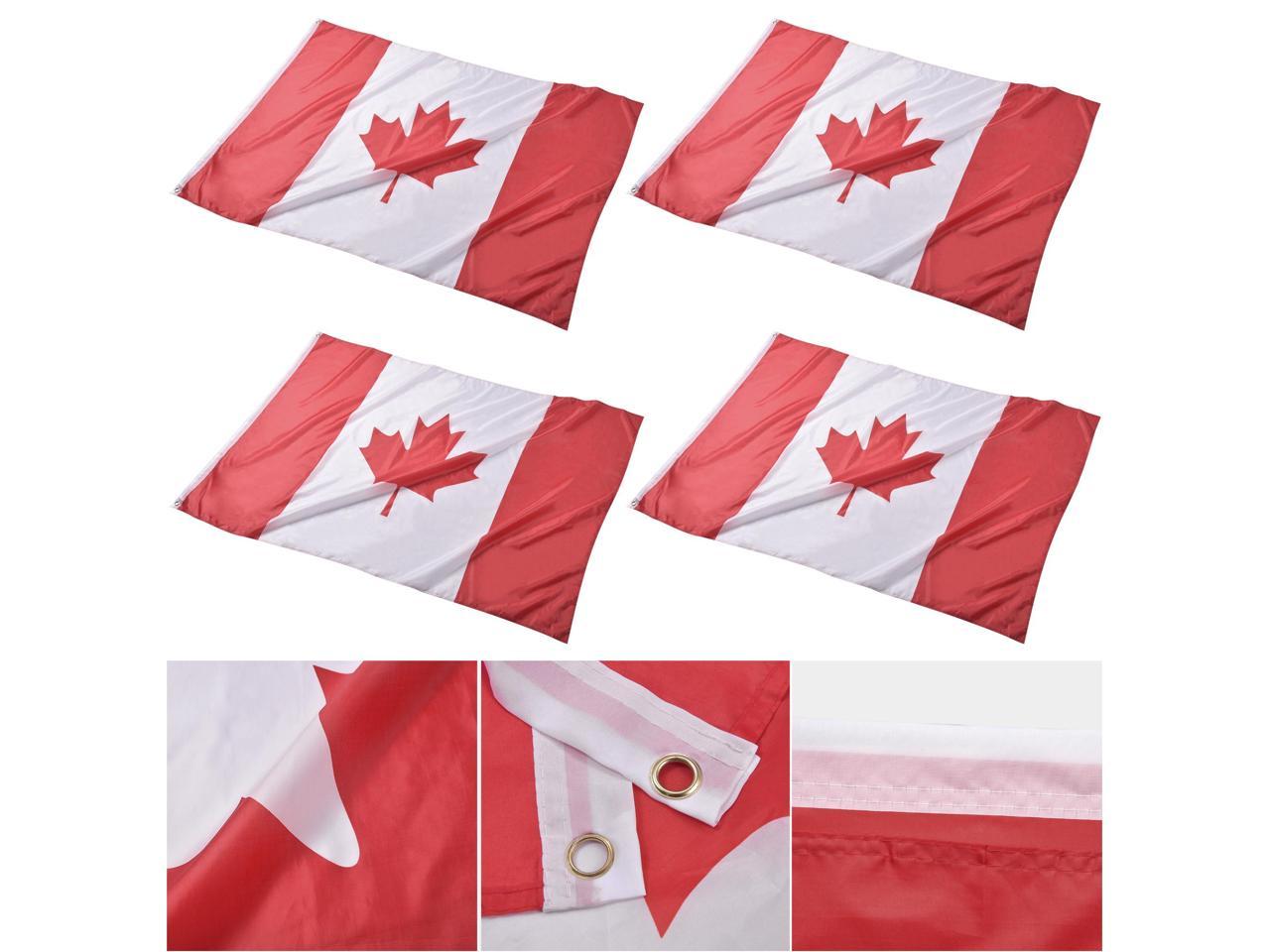 Yescom 4x6 Ft Canada Flag Polyester Vivid Color Fade Resistance Outdoor Club 4 Pack