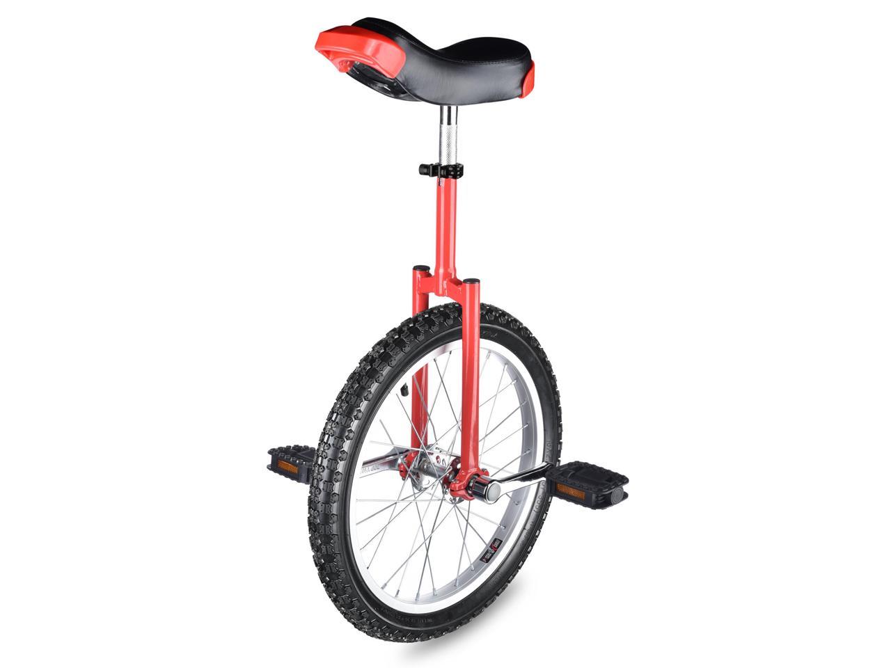 Yescom 18 In Wheel Outdoor Unicycle Skid-proof Tire Fitness Bicycle Balance Training for Adults Teenagers Kids, Red