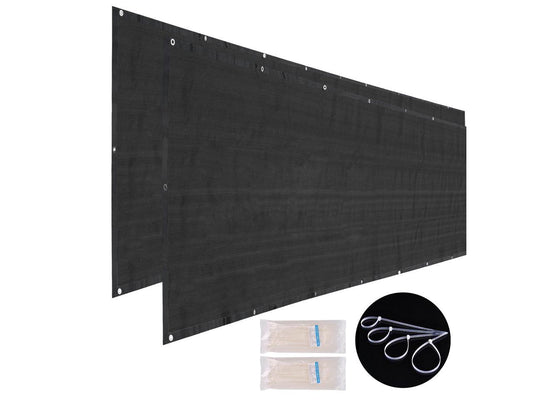 25x4 ft Mesh Privacy Fence Screen 180 gsm HDPE Windscreen Sunshade Cover 2 Packs