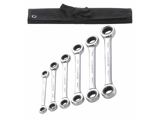 WESTWARD 54DG35 Box End Wrench Set,6 Pieces,12 Pts