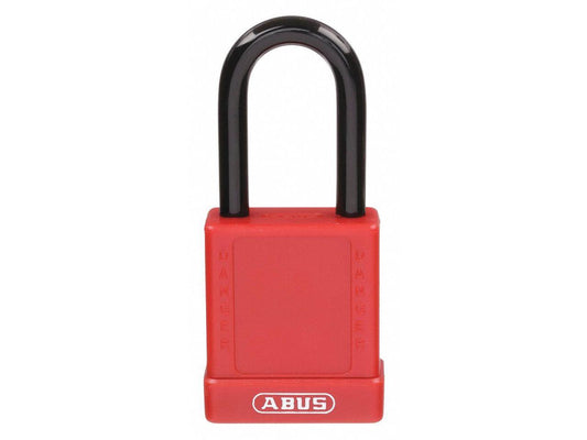 Abus Red Lockout Padlock, Different Key Type, Aluminum Body Material, 6 PK 19601