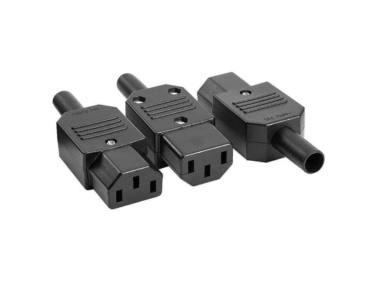 3Pcs AC 250V 10A Female 3 Terminals IEC320 C13 Power Adapter Connector