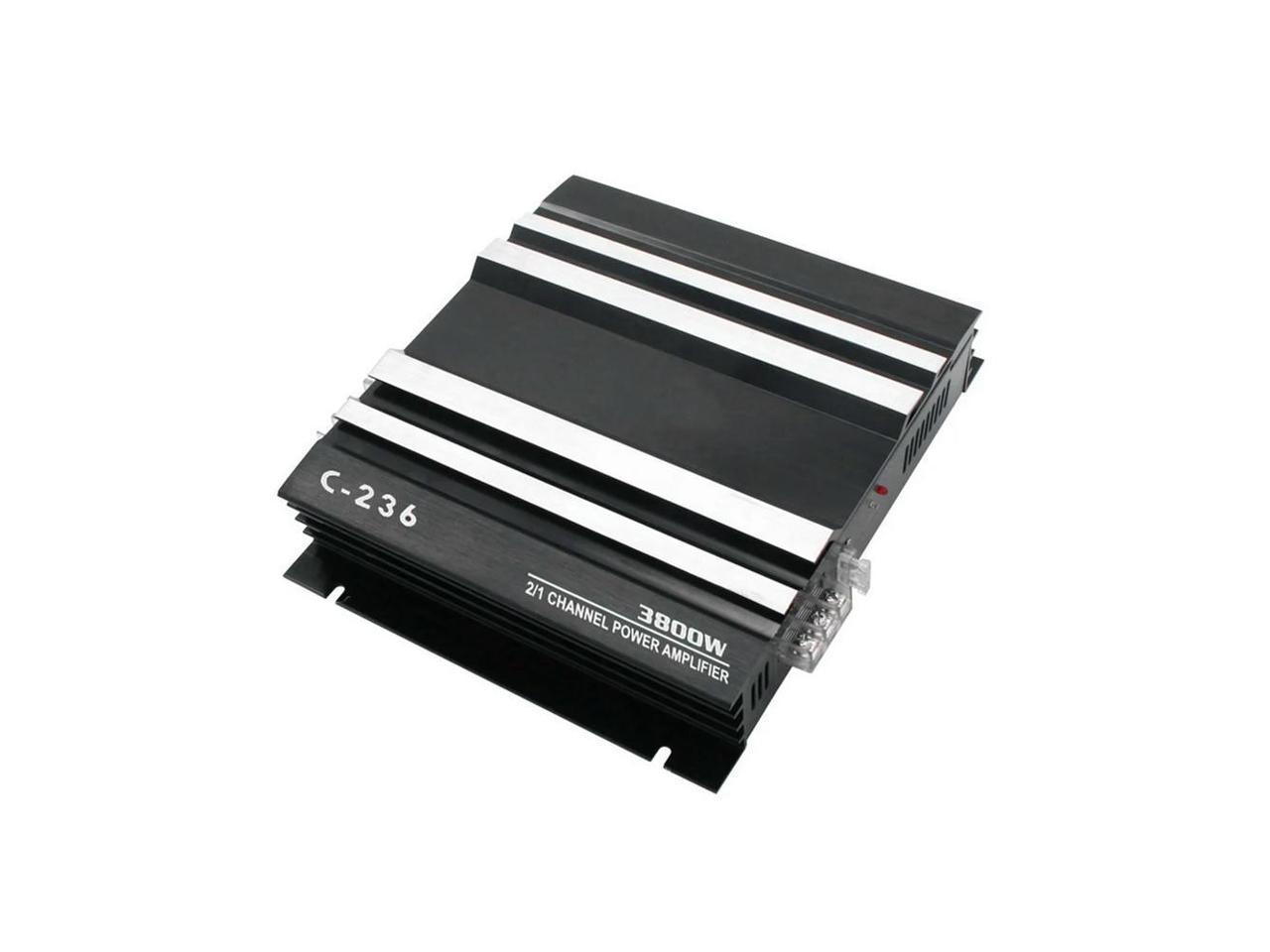 3800W High Power Car Sound Amplifier 2-Channel Car 12V Amplifier Stereo Car Audio Receiver for Car Audio Modification